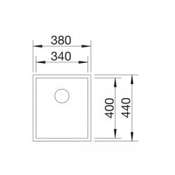 Zlewozmywak Blanco ZEROX 340-U Z KOR. INFINO 521 583